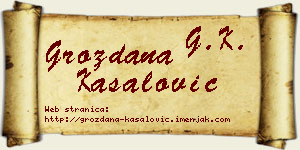 Grozdana Kasalović vizit kartica
